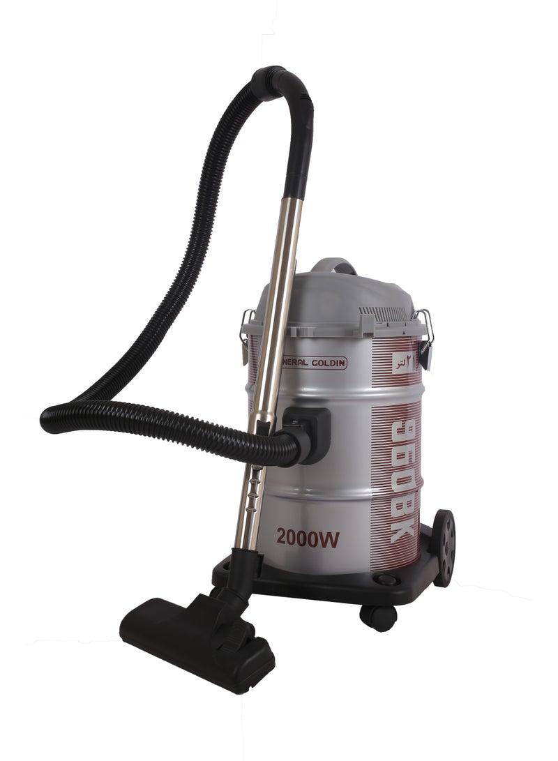 General Goldin 21 Lt 1800 W Vacuum Drum Cleaner. Silver - Image 2