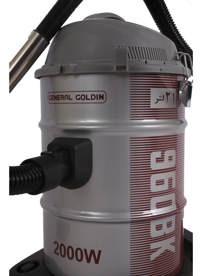 General Goldin 21 Lt 1800 W Vacuum Drum Cleaner. Silver - Image 3