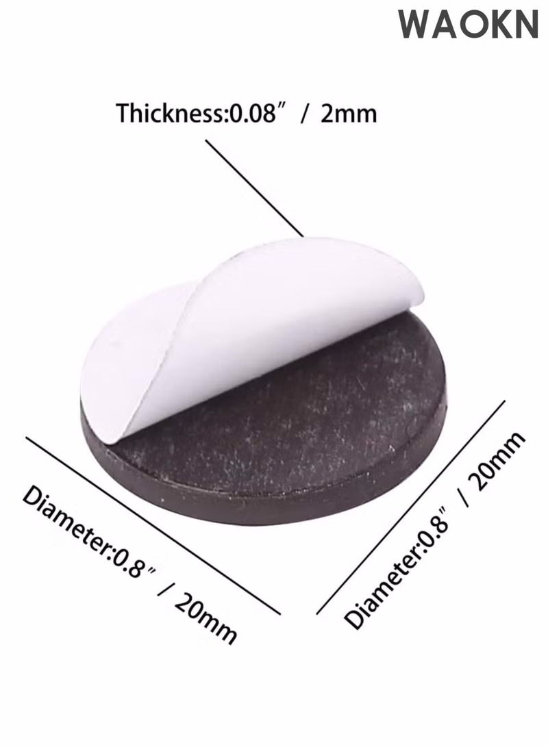 WAOKN Circular magnet with adhesive backing, flexible self-adhesive magnet, used for crafts, small adhesive magnetic dots, magnetic paste whiteboard magnetic particles, used for hanging light items, DIY school office buildings. - Image 5
