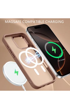 دينكس جراب مغناطيسي غير لامع لهاتف iPhone 16 Pro Max، متوافق مع MagSafe، غطاء فاخر مطلي، جراب هاتف واقي مقاوم للصدمات ناعم من مادة TPU غير اللامعة، متوافق مع iPhone 16 Pro Max (تيتانيوم صحراوي)  - Image 4