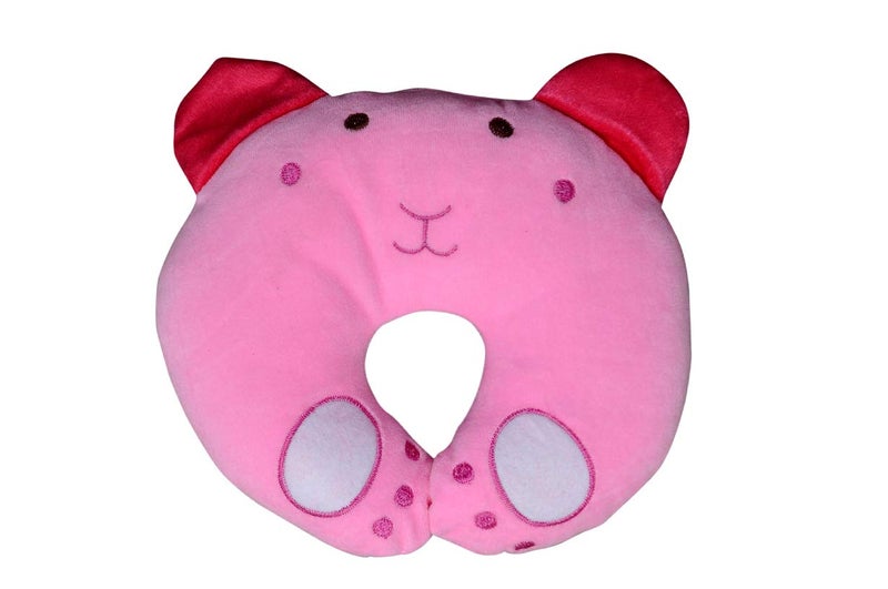 Teeny Weeny Cute Baby Pillow U Shape Headrest Cartoon Design Kids Baby Neck Pillow (Pink) (0-3 Years) - Image 1