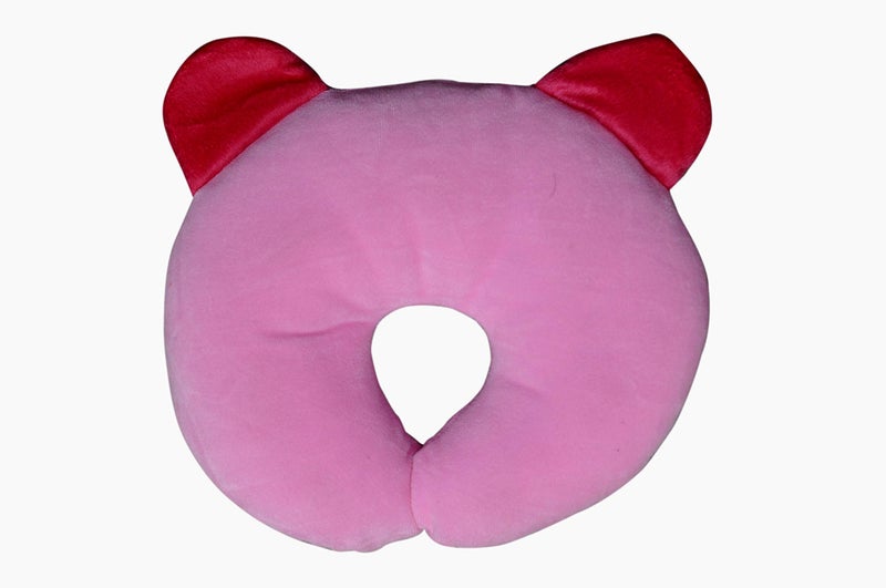 Teeny Weeny Cute Baby Pillow U Shape Headrest Cartoon Design Kids Baby Neck Pillow (Pink) (0-3 Years) - Image 2