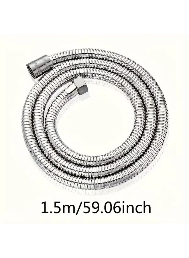 Black Flexible Stainless Steel Shower Hose 59.06 Inch Protective Electroplated Easy Wall Mount - Image 3