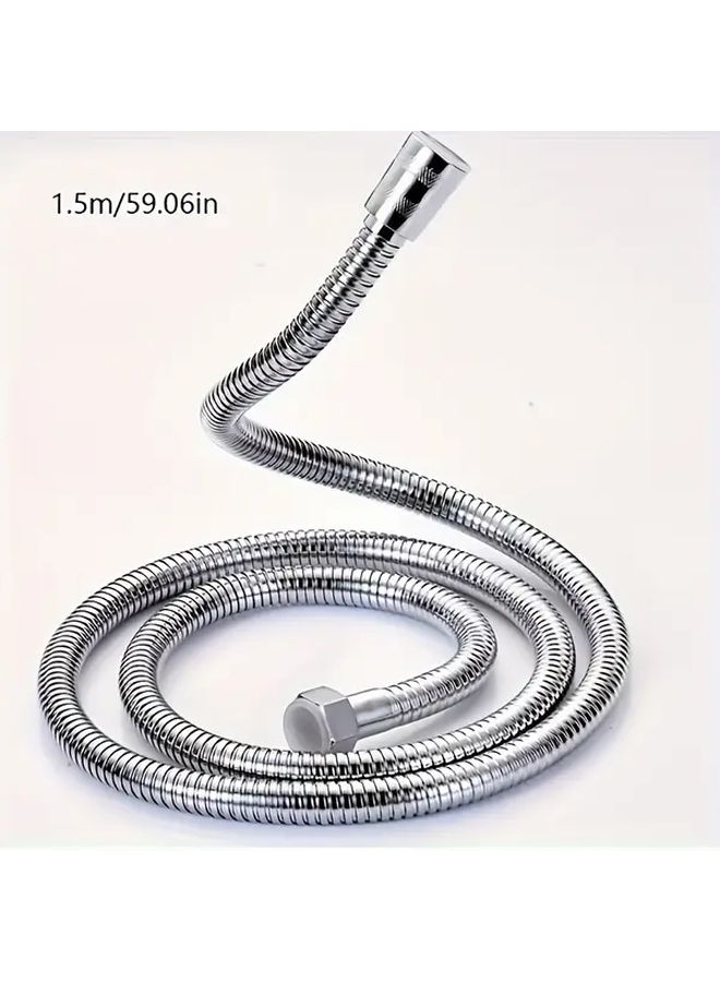 Black Flexible Stainless Steel Shower Hose 59.06 Inch Protective Electroplated Easy Wall Mount - Image 4