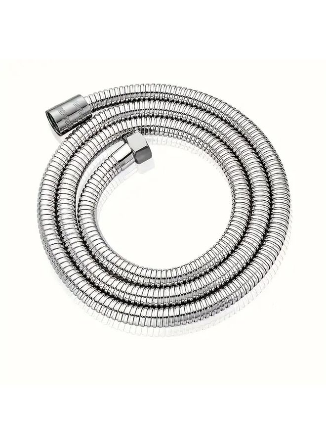 Black Flexible Stainless Steel Shower Hose 59.06 Inch Protective Electroplated Easy Wall Mount - Image 2