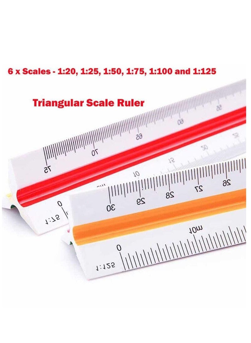 MARKQ Architectural Scale Ruler, Triangular Ruler for Drafting Students Blueprint Engineers Architects Scale  - Image 3