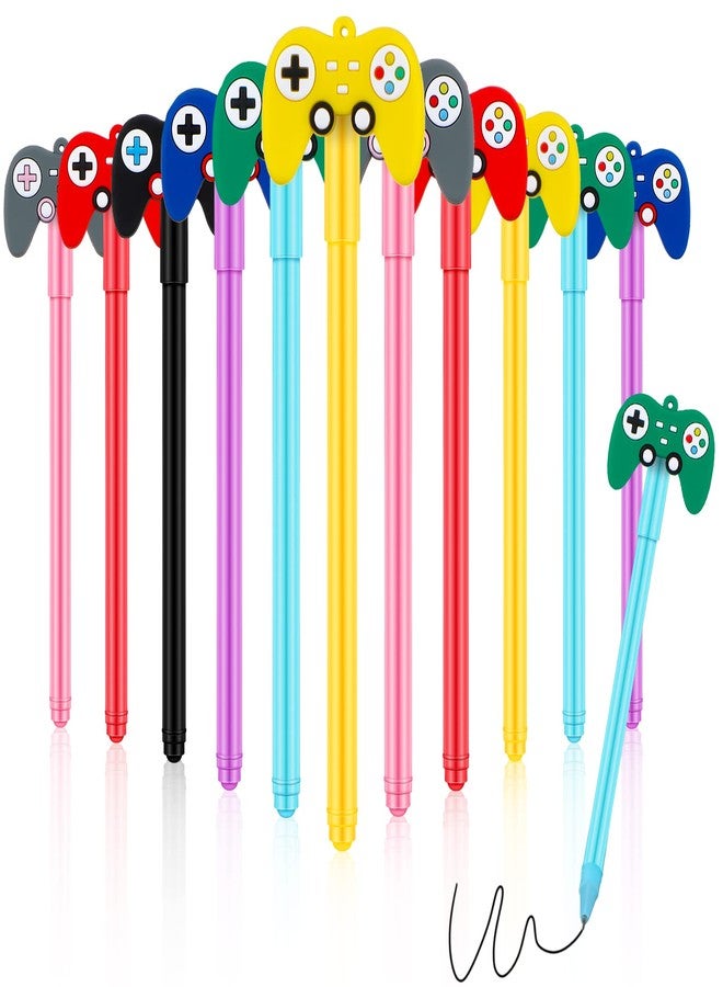Tinlade 24 Pcs Video Game Pens Gamer Party Favors Video Gaming Themed Birthday Party Favor Gifts Controller Ink Kids Pens for Boys Classroom Prizes (Multicolor) - Image 1