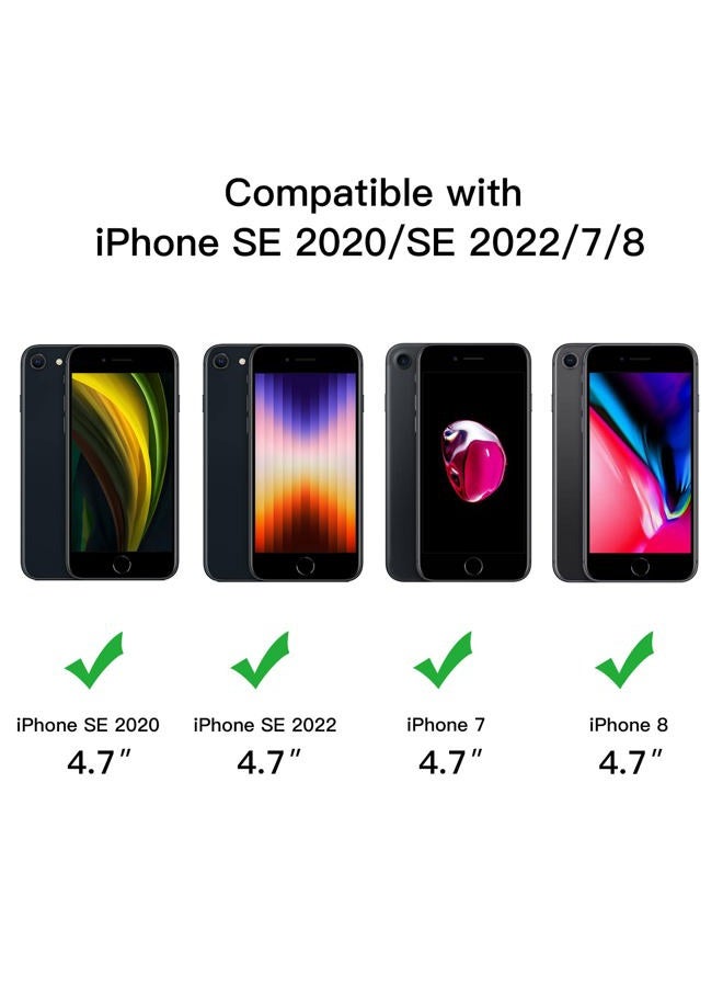 Jetech Matte Case for iPhone SE 3/2 (2022/2020), iPhone 8/7, 4.7-Inch, Shockproof Military Grade Drop Protection, Frosted Translucent Back Phone Cover, Anti-Fingerprint (Black) - Image 2