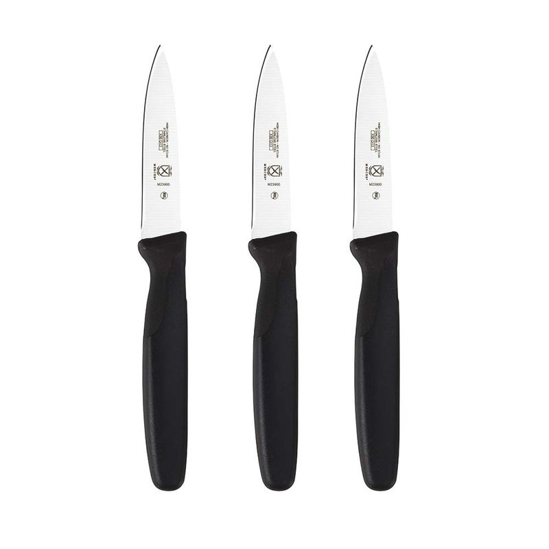Mercer Culinary Mercer Culinary M23903 Millennia Black Handle, 3-Inch Slim Paring Knives (3-Pack), Paring Knife  - Image 2