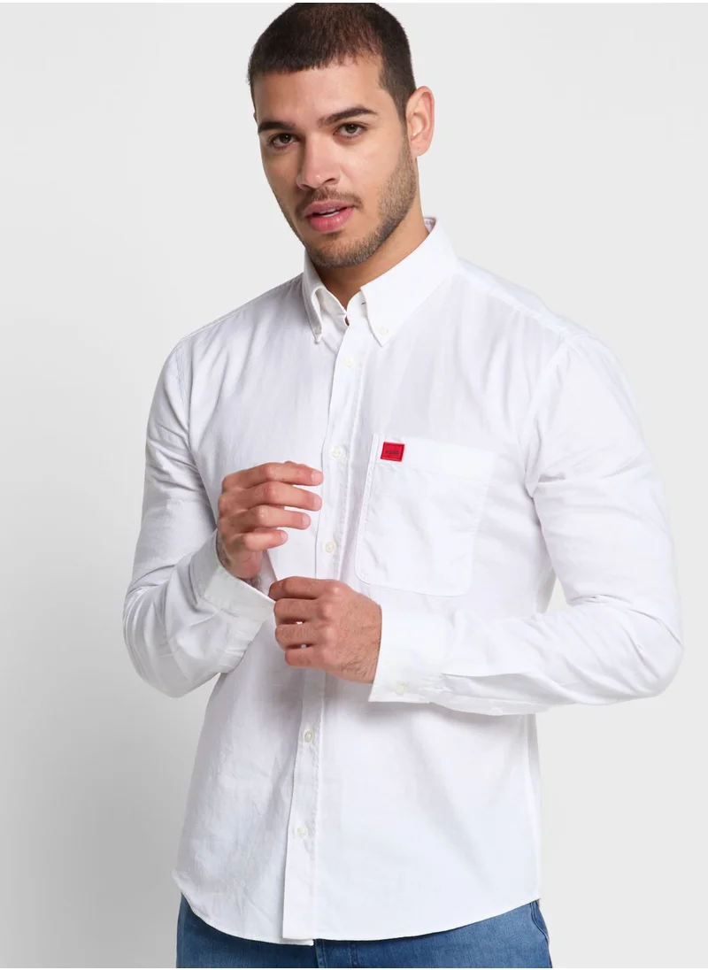 HUGO Logo Oxford Fit Shirt
