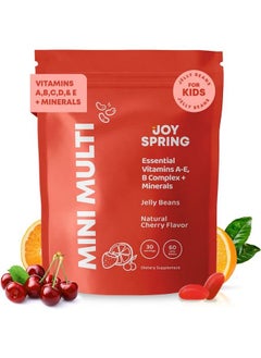 Jelly Bean Vitamins Kids Multivitamin Gummies With A C D E B6 & B12 Niacin Folate And Iodine Multivitamin For Kids Supports Overall Health Brain Function Immune Support For Kids 60 Count