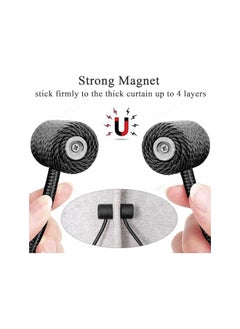 The Bros Magnetic Curtain Tiebacks Clips, 2 Pieces, Strong Magnetic Curtain Buckles, Decorative Curtain Holdbacks for Window Treatment, Home Office  - Image 2