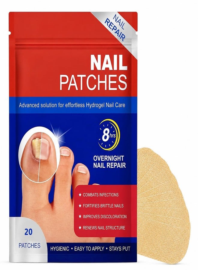 I K IMPEX Advanced Fungal Nail Patch Treatment – 20 Antifungal Nail Repair Patches for Toenail & Fingernail Care, Overnight Nail Recovery, Helps Improve Damaged, Thick & Discolored Nails, Easy Daily Use (20) - Image 1