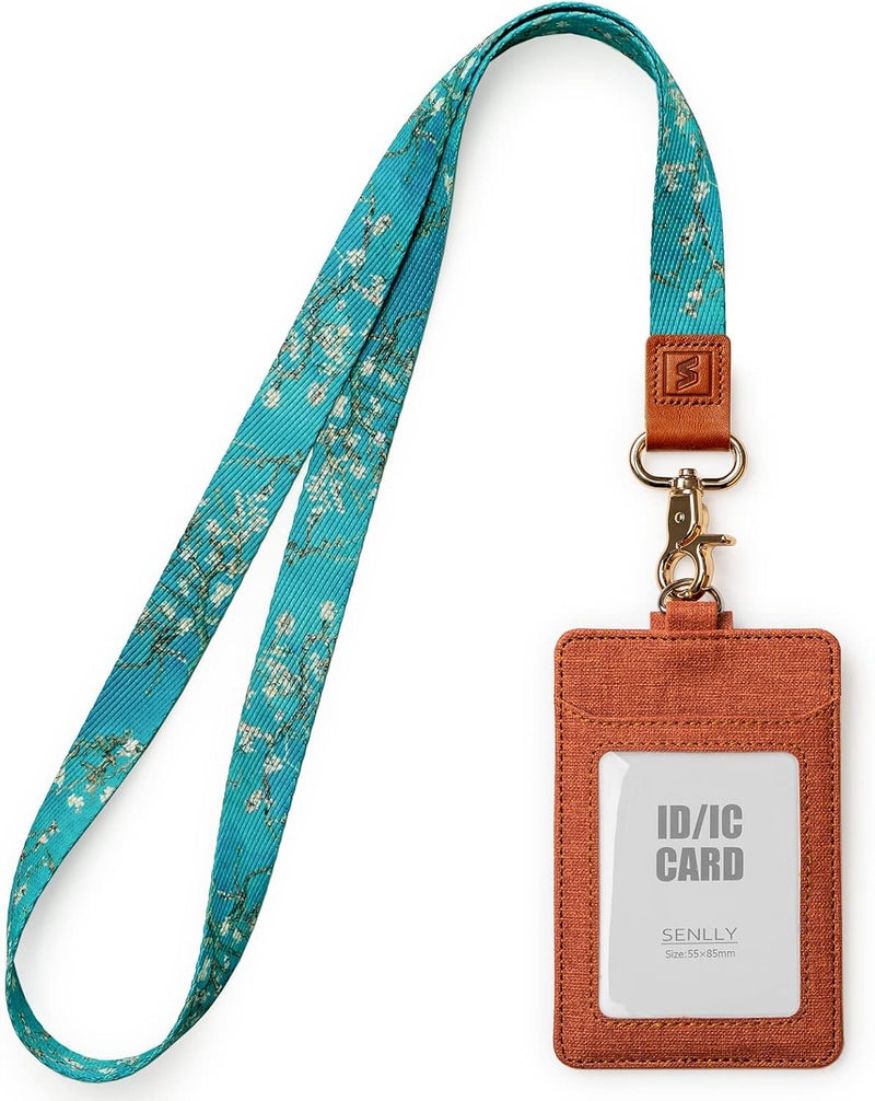 SENLLY Id Card Holder With Cute Lanyard, Vertical Id Card Holder, Card Badge Holder With Double-Sided Card Slots - Image 1
