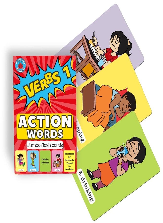 Brainy Bug Resources Language Learning Flashcards | 60 Action Words (Audio-Enabled via App) | 30 Answer ‘Who?’ Questions - Learn Important Jobs | Spoken English | Special Needs - Image 5