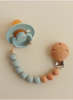 Gray Blue,Pacifier With Pacifier Chain