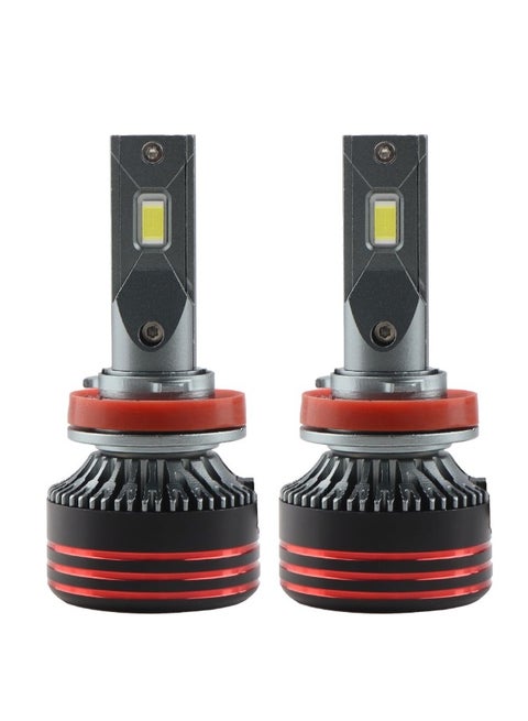 H11 LED Headlight Bulbs, 18000LM, 6500K Cool White, 120W High Power, Fan-Cooled Conversion Kit (H11)