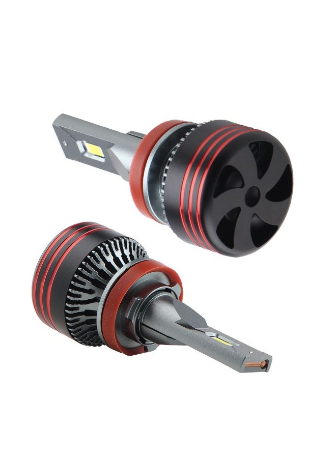 Extreme E Commerce H11 LED Headlight Bulbs, 18000LM, 6500K Cool White, 120W High Power, Fan-Cooled Conversion Kit (H11) - Image 2