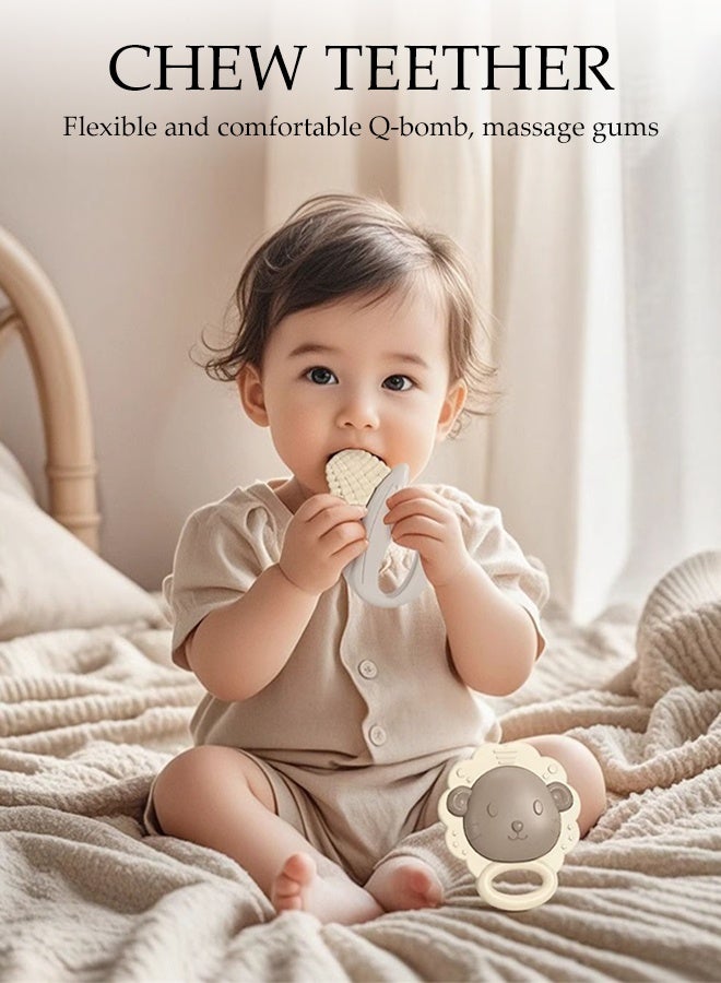 DUNISO 8PCS Baby Rattle Toy,Infant Teething Toys,Early Educational Toy Set,with Gift Box，Resistant to Deformation,Food Grade Silicone Material,Suitable for babies aged 0-1 - Image 3