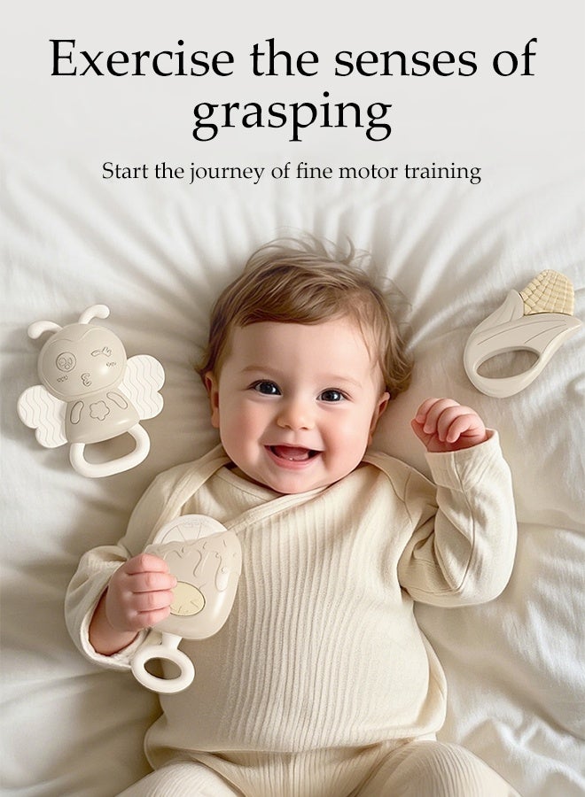 DUNISO 8PCS Baby Rattle Toy,Infant Teething Toys,Early Educational Toy Set,with Gift Box，Resistant to Deformation,Food Grade Silicone Material,Suitable for babies aged 0-1 - Image 5