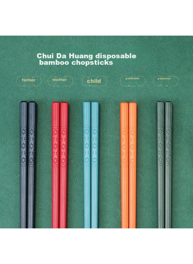 MAX COOK Maxcook Chopsticks, Alloy Chopsticks, Household Non-slip Chopsticks, Public Chopsticks, Tableware Set, 5 Pairs Mixed Colors, Mck4506  - Image 2