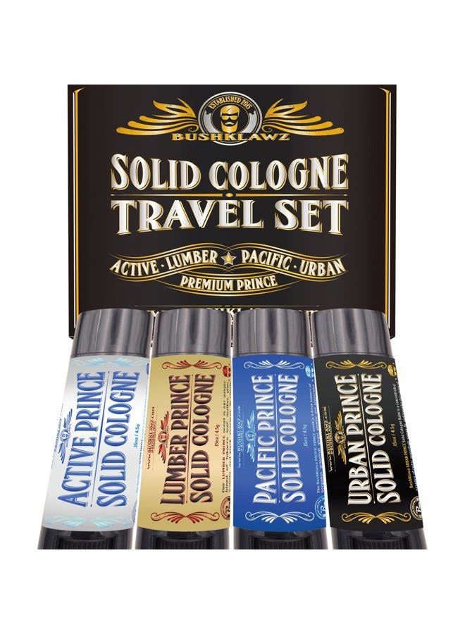 BushKlawz Solid Colognes Travel Variety Gift Set Sampler. Includes 1 chapstick size stick of each of our 4 famous scents. Best Gift Present for men men's - Image 2