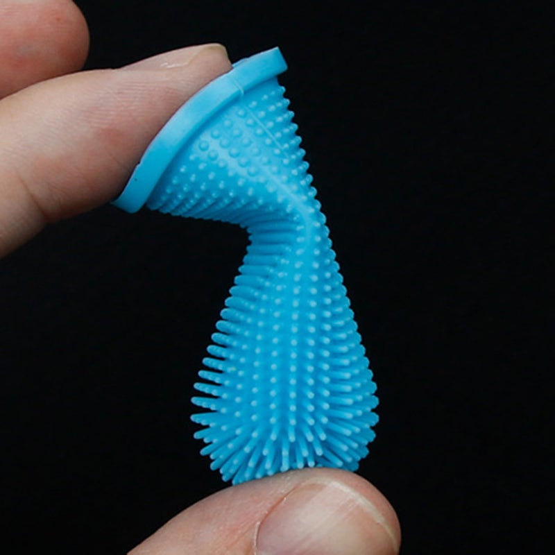 Pet Teeth Sleeve Silicone Material Pet Toothbrush Safety Ingredient Dog Supply Blue - Image 2