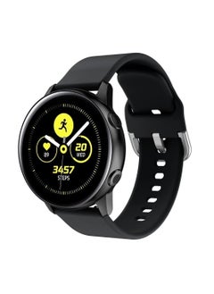 Generic Strap Band Silicone 20MM For Samsung Galaxy Watch 4 40mm 44mm/Watch 4 classic 42mm 46mm /Gear Sport/active2 40mm 44mm/Amazfit GTR 42mm/ GTS 2/Huawei GT2 42mm/Honor Magic watch 2 42mm (Black)  - Image 2