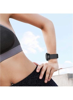 Generic Strap Band Silicone 20MM For Samsung Galaxy Watch 4 40mm 44mm/Watch 4 classic 42mm 46mm /Gear Sport/active2 40mm 44mm/Amazfit GTR 42mm/ GTS 2/Huawei GT2 42mm/Honor Magic watch 2 42mm (Black)  - Image 4