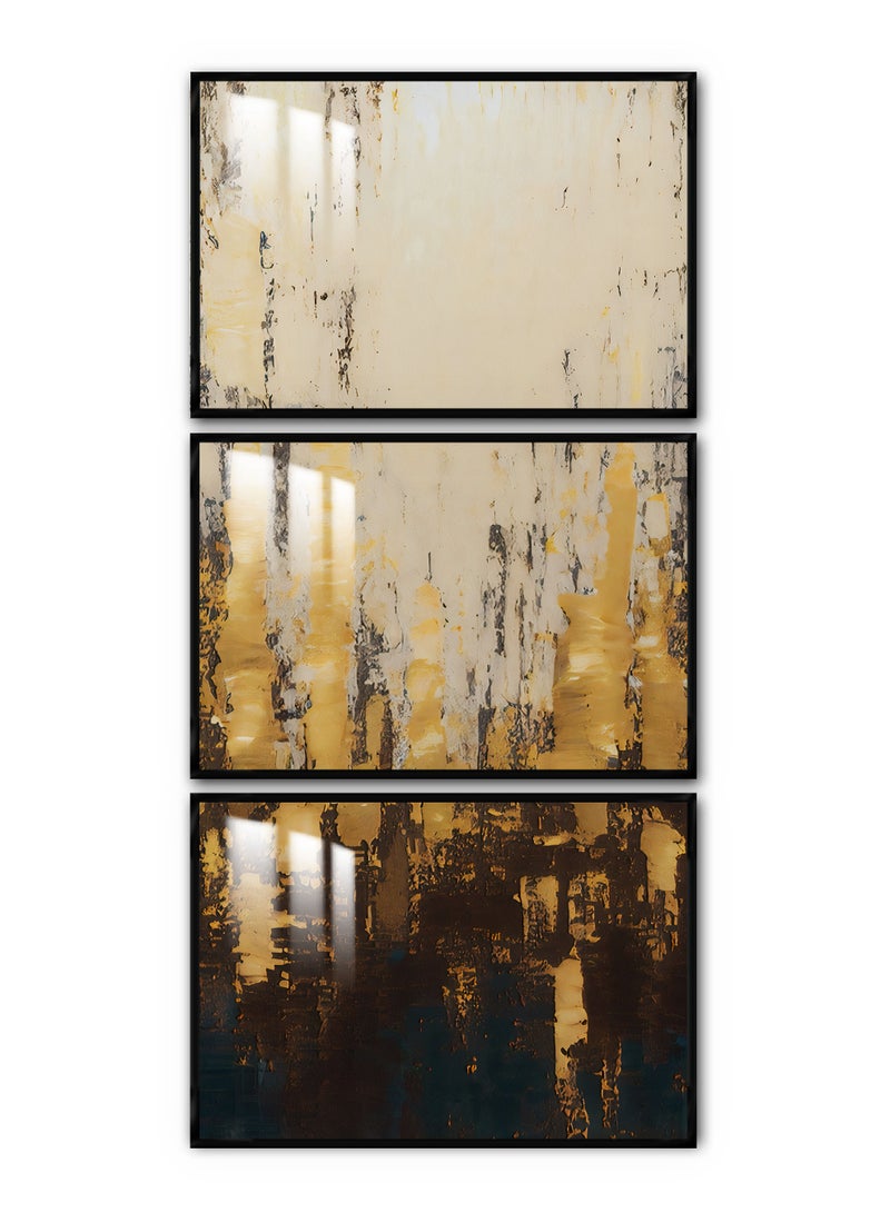 Marktna Three Wall Panels 150x70cm With an Abstract Design, Black Frame And a Transparent Acrylic Layer 0.5kg - Image 2