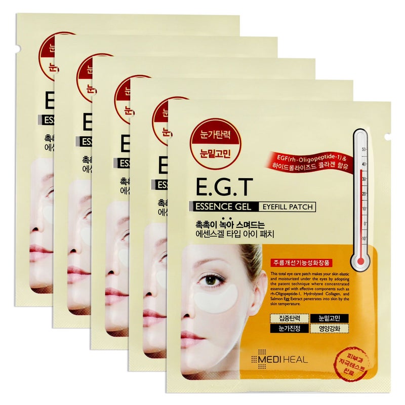 MEDIHEAL Mediheal EGT Essence Gel Eye Fill Patch 5 Pouch  for Dark Circle Aging Skin Puffy Eyes Contains EGF  Marine Collagen Highly Concentrated Essence Gel