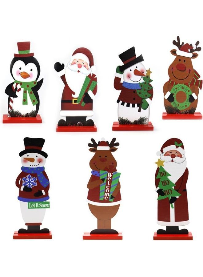 NIBEMINENT 3-Piece Decorative Santa Claus Figure Multicolour - Image 4