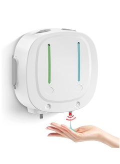 Soap Dispenser Wall Mounted Automatic Shampoo and Shower Dispenser Double Pump 550ml Touchless Hand Soap Dispenser with Infrared Sensor 2 Adjustable Level for Home
