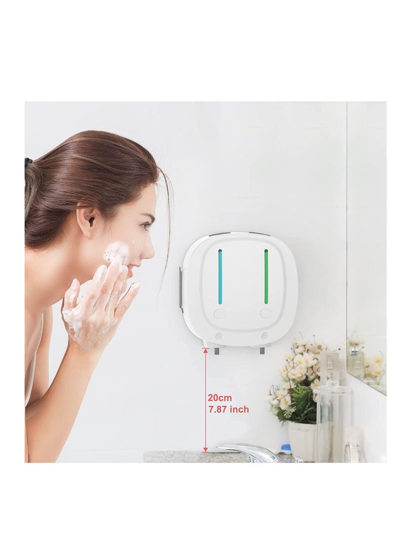 Furtey - Soap Dispenser Wall Mounted Automatic Shampoo and Shower Dispenser Double Pump 550ml Touchless Hand Soap Dispenser with Infrared Sensor 2 Adjustable Level for Home - Image 1