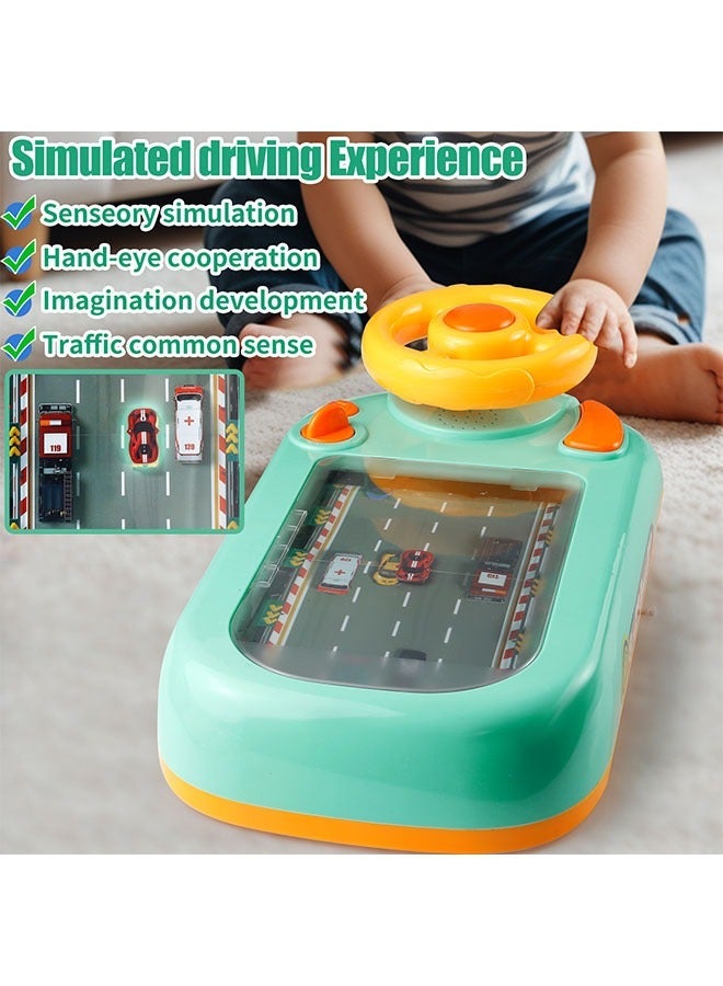Kids' Racing Car Steering Wheel Toy, Interactive Play for Racing, Dodging, and Overtaking Games, with Sound Light Effects, Fun Simulation Developing Driving Skills - Image 3