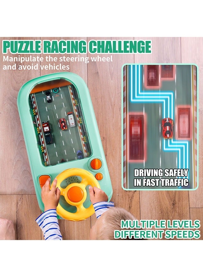 Kids' Racing Car Steering Wheel Toy, Interactive Play for Racing, Dodging, and Overtaking Games, with Sound Light Effects, Fun Simulation Developing Driving Skills - Image 4