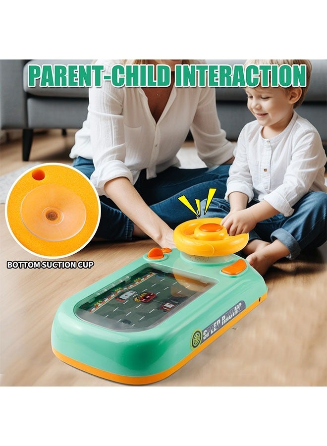 Kids' Racing Car Steering Wheel Toy, Interactive Play for Racing, Dodging, and Overtaking Games, with Sound Light Effects, Fun Simulation Developing Driving Skills - Image 2