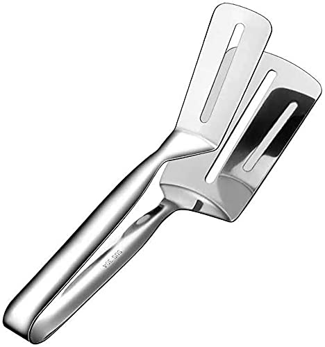 UNIQUE CART® Kitchen Tongs Steak Clamps 304 Stainless Steel Double Sided Spatula Clip for Flipping Burgers, Eggs, Steakand, Pancakes, Pizza, Bread, Fish(1Pack) - Image 1