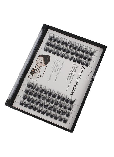 84 Cluster D Curl Natural Style Eyelashes Professional Makeup Wide Cluster Individual Cluster EyeLashes Grafting Fake False Eyelashes (18MM)