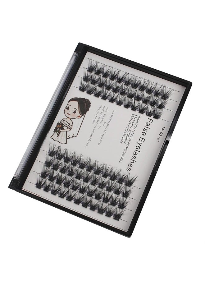 Bodermincer 84 Cluster D Curl Natural Style Eyelashes Professional Makeup Wide Cluster Individual Cluster EyeLashes Grafting Fake False Eyelashes (18MM)  - Image 1