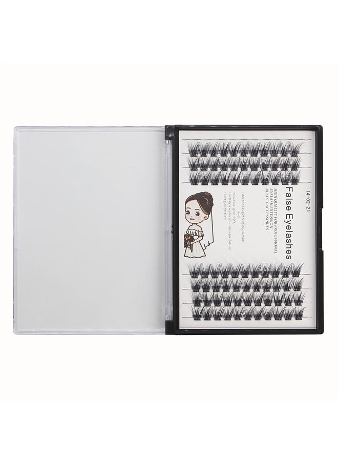 Bodermincer 84 Cluster D Curl Natural Style Eyelashes Professional Makeup Wide Cluster Individual Cluster EyeLashes Grafting Fake False Eyelashes (18MM)  - Image 5