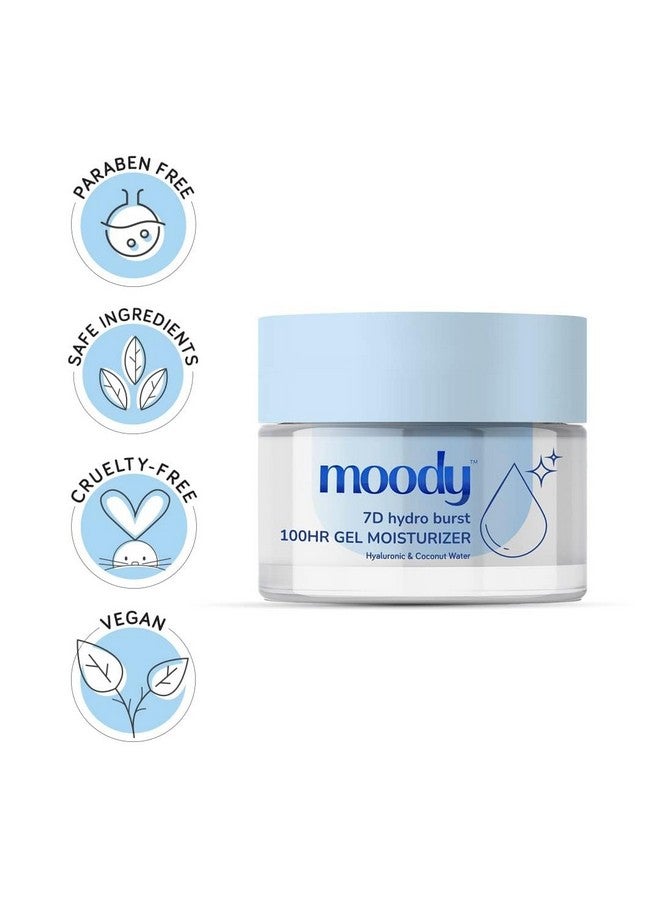  مودي جل مائي مائي خالي من الزيوت 7D Hydro Burst مرطب للوجه مع سيراميد حمض الهيالورونيك والببتيدات لترطيب لمدة 100 ساعة | كريم إصلاح حاجز البشرة لجميع أنواع البشرة | للرجال والنساء 50 مل - Image 3