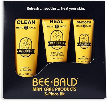 Bee Bald مجموعة العناية بالبشرة اليومية Bee Bald المكونة من 3 قطع - Image 1