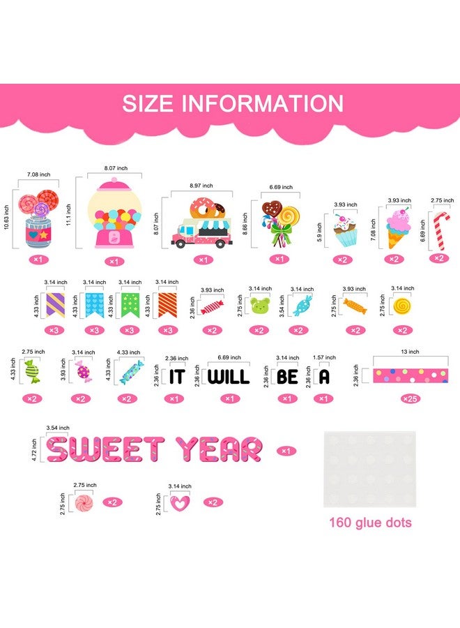 Lionergy Classroom Candy Bulletin Board Decoration Set Sweet Candyland Cutouts Ice Cream Party Decorations Wall Door Decor For Kindergarten Preschool Elementary Middle School - It Will Be A Sweet Year - Image 4
