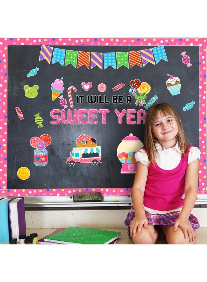 Lionergy Classroom Candy Bulletin Board Decoration Set Sweet Candyland Cutouts Ice Cream Party Decorations Wall Door Decor For Kindergarten Preschool Elementary Middle School - It Will Be A Sweet Year - Image 5