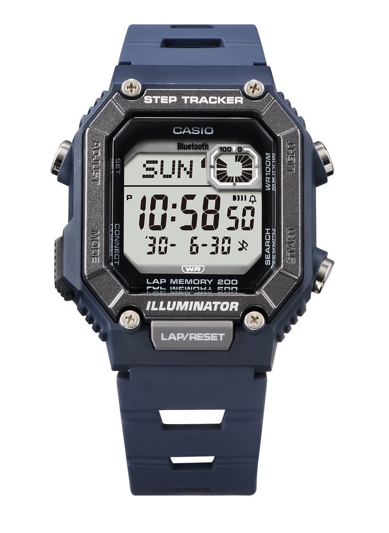 Digital Steps Tracker Resin Band Watch WS-B1000-2AV