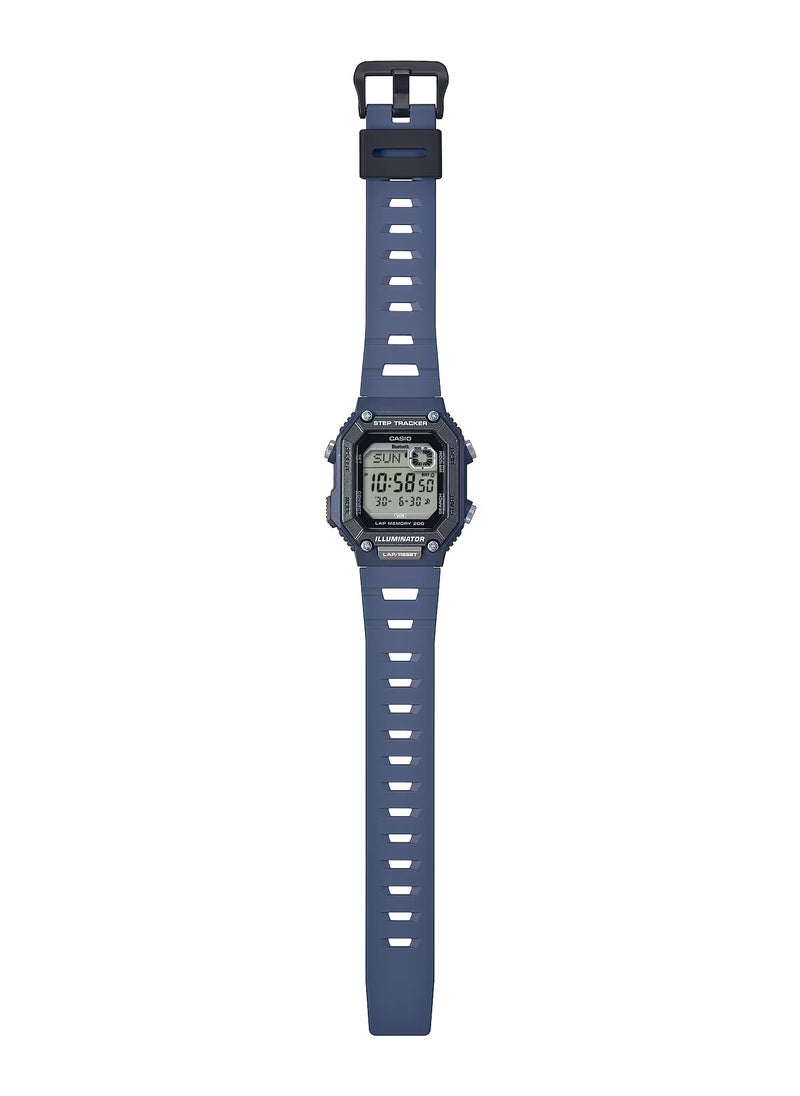 Digital Steps Tracker Resin Band Watch WS-B1000-2AV