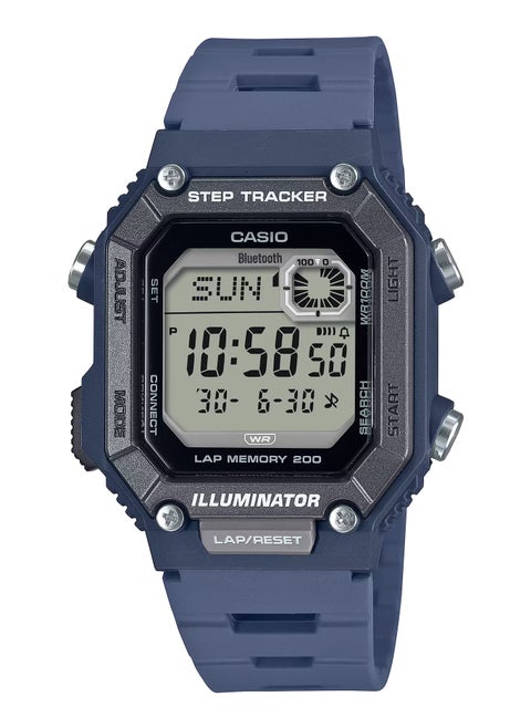 Digital Steps Tracker Resin Band Watch WS-B1000-2AV