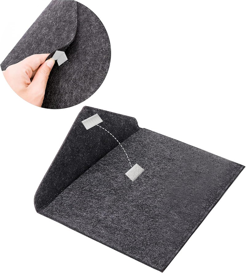 GREEN DECOR Printed Felt File Folder,Document Bag, Paper File Folders, Letter Envelope, Handbag Velcro Closure, Use for Office,School,Stationery(Multicolor) Pack of 2 (Grey & Black) - Image 3