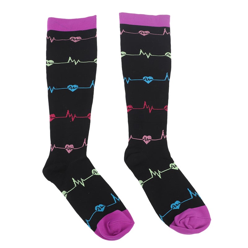 Compression Socks L/XL: Breathable Fabric, Increase Circulation - Relieve Inflammation, Muscle Recovery Socks for Athletes, Nurses, Long Hours Standing - Image 1